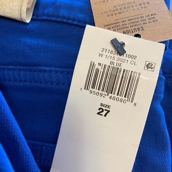 Polo Ralph Lauren Sz 27 Tompkins High-Rise Skinny Ankle Royal Blue Pony - Picture 11 of 11